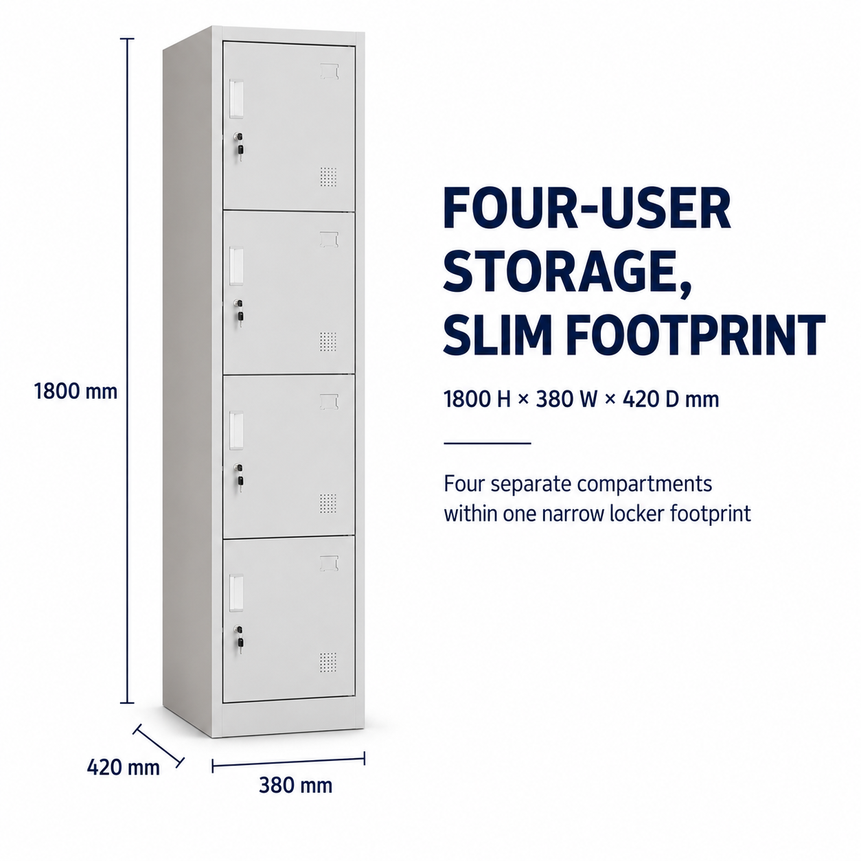 TreeJar 4 door locker Skyland STEL  SSL-4 - view 4